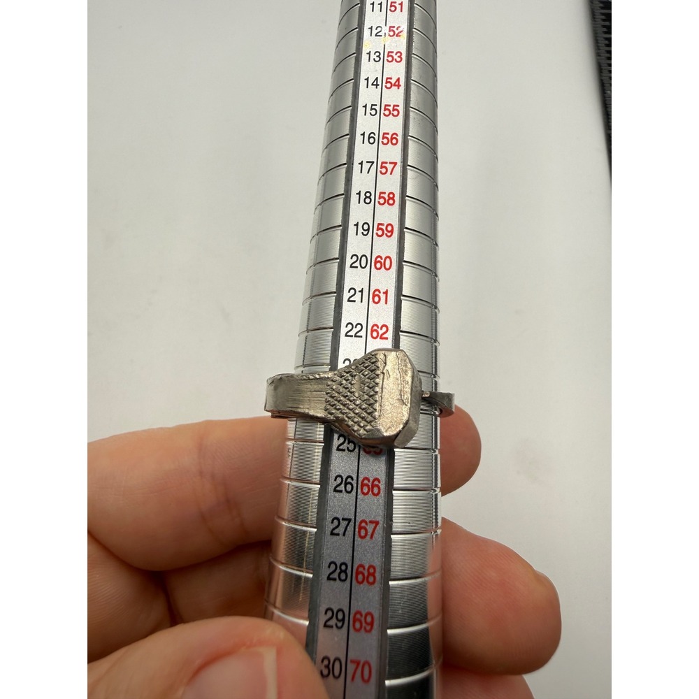 Unisex Silver Tone Horseshoe Nail Wrap Ring Industrial Bypass Statement 10.25
